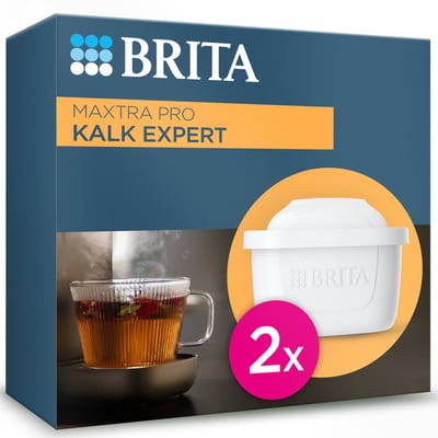 BRITA waterfilterpatroon MAXTRA PRO Kalk Expert - 2 stuks - Originele waterfilter voor alle BRITA kannen voor bescherming van apparaten bij hard water - filtert o.a. kalk, onzuiverheden, chloor en metalen