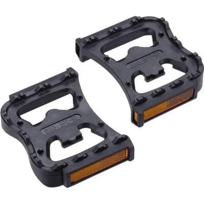 BBB Cycling SPD Adapter - FeetRest - Accessoires Klikpedalen - Met Reflectoren - Eenvoudige Montage - Multifunctionele Fietspedalen SPD & Platformpedalen - Zwart - BPD-90