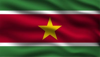 Partychimp Surinaamse Vlaggen – Vlag Suriname – Voordeelverpakking 3 Stuks – 90 x 150 cm – Polyester