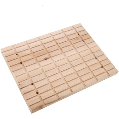 Griffoir en bois pour animal de compagnie Hamster Écureuil Lapin Jouet de jeu Ornement de cage beige