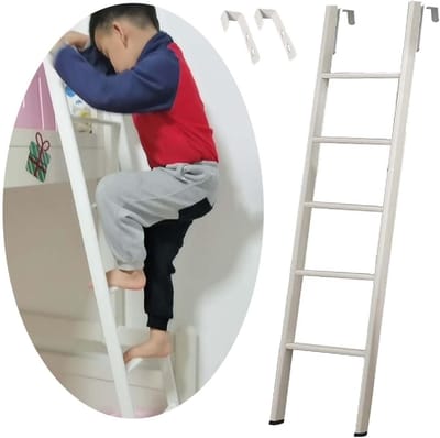 Stapelbed ladder - Camper ladder - Veilig instappen - Afneembaar en verstelbaar - 150 cm - Zwart