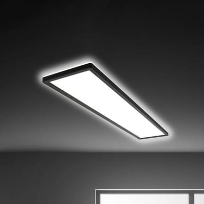 BRILONER Tava - LED Plafonniere - plafondlamp met indirect licht - neutraal wit licht - 98cm - zwart