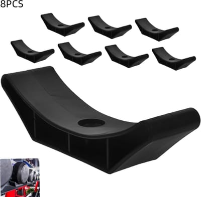 8 stuks - Verstelbare halterhouder - halterhouders - holle haltersteun - plastic houders - voor diverse halters - zwart - 15×4cm