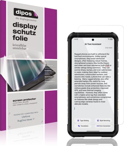 dipos – 4x Beschermfolie geschikt voor Ulefone RugOne Xever 7 | Krasbestendige & heldere Screenprotector Ultra-Thin