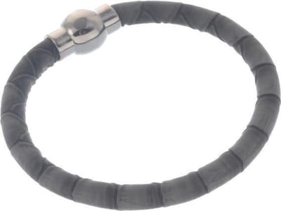 Behave - Armband - grijs PU leer - casual modern stijl - nikkelvrij