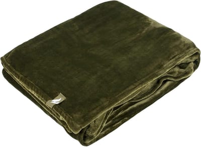 Deken - Warm plaid - Comfortabel relaxen - Speciale warmte-isolatie - 180x200 cm - Olijfgroen