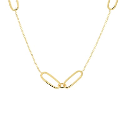 Geelgouden Collier paperclip 6 4023026
