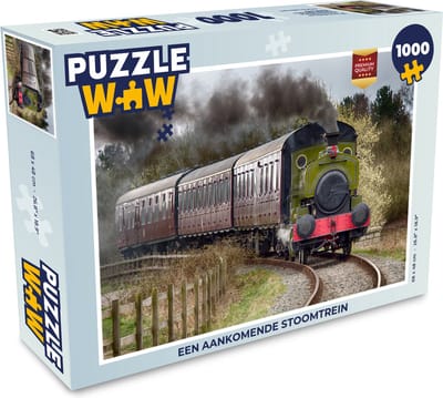 Puzzel Een aankomende stoomtrein - Legpuzzel - Puzzel 1000 stukjes volwassenen