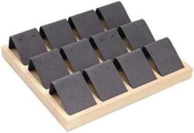 Sieraden rek - Oorbel houder - Sieraden organiseren - Minimalistisch ontwerp - 18.5 x 20.5 cm - Grijs