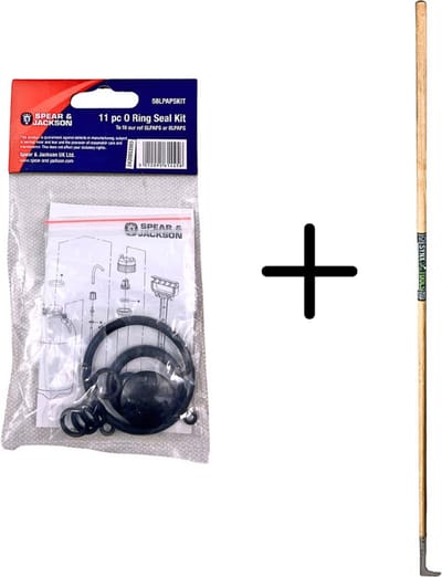 Synx Tools Voegenmes RVS + Spear & Jackson Drukspuit Ringen 5L/8L - set van 11 - ringen onderdelen - zuurbestendig - onkruidmes - Voegenkrabber met steel 150cm