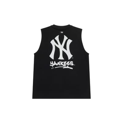 MLB New York Yankees Basic Series SS25 Effen Kleur Geborduurd Logo Print Casual Mode Lichtgewicht Ademend Mouwloos Vest 3ATOB0253-50BKS S white