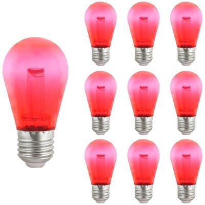 VITO LED Lamp G45 E27 - 2.5W (vervangt 18W) - 150lm - Rood Licht - 180-240V - Flikkervrij - Energiezuinig - 10 stuks