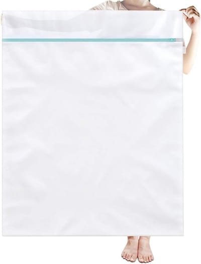 Grote Waszakken 90 x 110 cm - Mesh Waszakken met Rits voor Kleding, Bedlinnen en Reizen - Ideaal voor Jassen, Dekens en Vuilniszakken