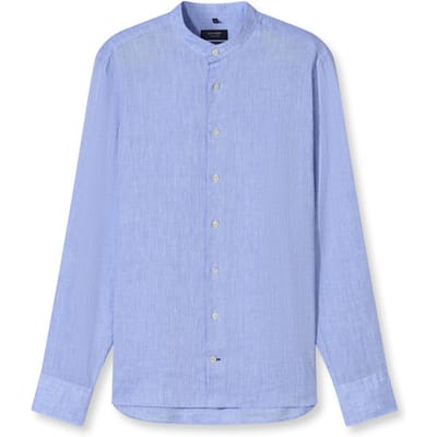 OLYMP Signature Casual Overhemd, Tailored Fit, Opstaande kraag, Bleu