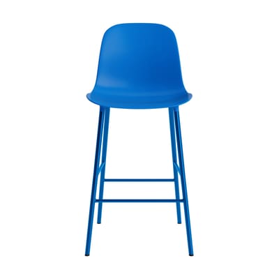Normann Copenhagen Form Barstoel staal - NormannCopenhagenFormBrightBlue - 65 cm