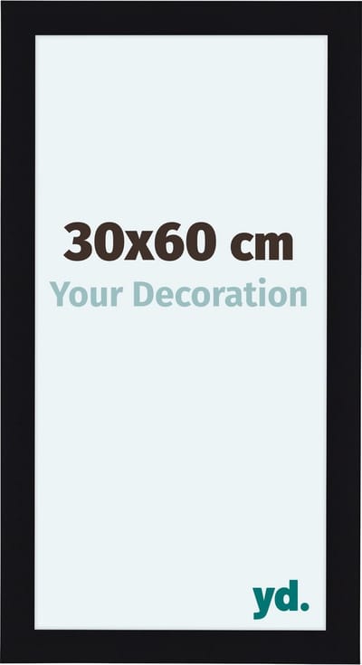 Your Decoration - Fotolijst 30x60 cm - MDF - Zwart Hoogglans - Como
