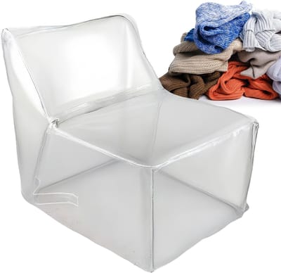 Opbergzak Knuffels - Speelgoed Opberger - Kamer Organiseren - Waterdicht Transparant PVC - 60x60x45 cm - Transparant
