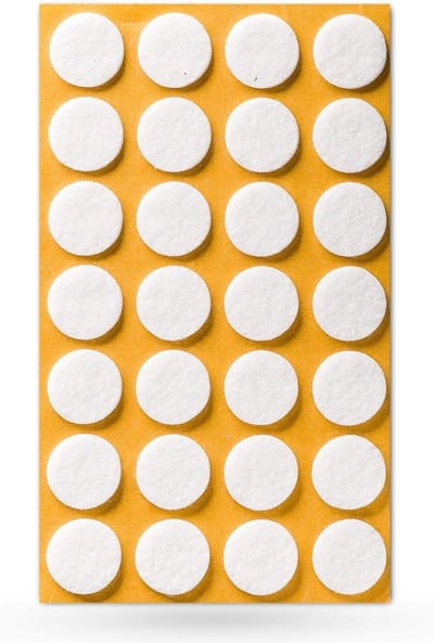 Viltglijders Zelfklevend - Meubelbeschermers Vloer - Meubels Verplaatsen - Sterke Permanente Hechting - Ø 20 x 3 mm - Wit