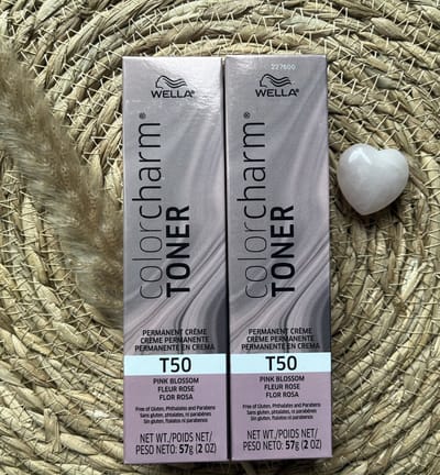DUOPACK - Wella Color Charm Toner - T50 - Pink Blossom - Creme Toner - Wella Toner - Lichtblond - Pink hair - Roze haar - As blond