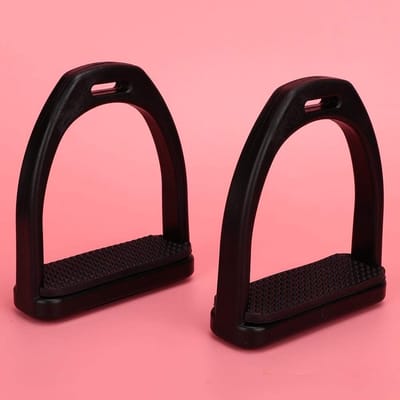 Dailygoods- Paardenstijgbeugel Hoge Weerstand - 2-delige Set - Antislip Kunststof - Veiligheidsstang - Hoogwaardig Materiaal - Gewicht 345-555g - Stijgbeugels