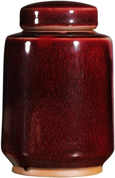Vintage Pure Handgemaakte Bulk Thee Opslag Container Pot Keramiek Rood Kleine Verzegelde Pot Chinese Thee Set Enkele Pot Wees Koffiedikopslag