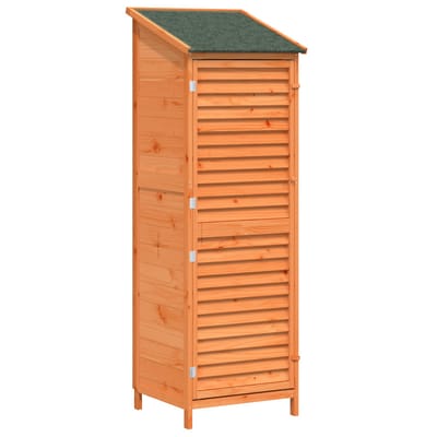 vidaXL - Tuin - Shed - met - dak - Bruin - 59 - x - 56 - x - 176 - cm - Massief - Vurenhout
