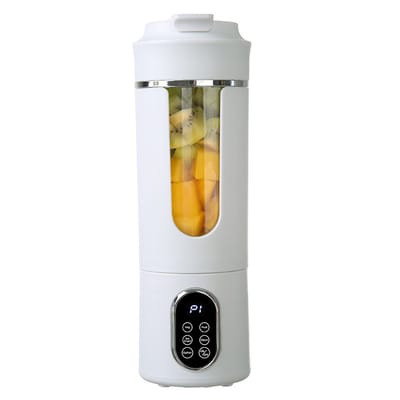 Draadloze Blender - Mini Blender Smoothie Maker - USB Oplaadbare Smoothie Beker - 530mL - 12 RVS Messen - Icecrusher - 4 Programma's - Wit