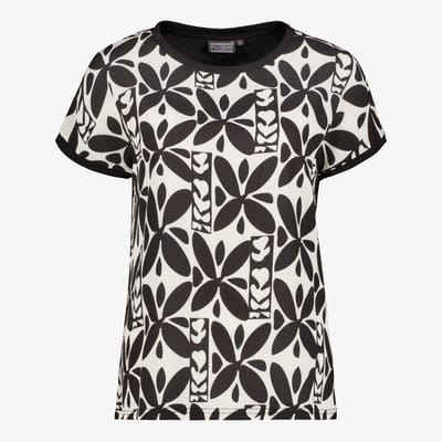 TwoDay dames T-shirt met print zwart wit - Maat S