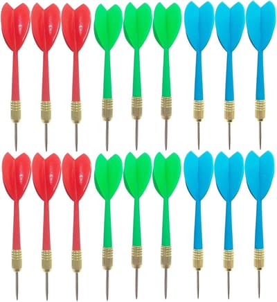Complete Dart Set met 18 Stuks - Stalen Punt Darts, Vliegers en Plastic Tips voor Training en Vermaak