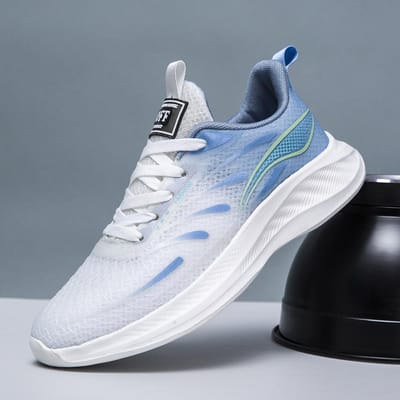 Nieuwe Mesh Ademende Sneaker Koppel Trendy Match Zachte Zool Casual Schoenen Trendy Casual Schoenen Outdoor Hardloopschoenen 44 white