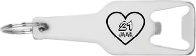 Akyol - 21 jaar flesopener - Hoera 21 jaar - familie vrienden - cadeau - 105 x 25mm