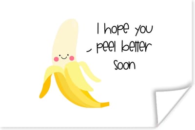 Poster Beterschap - Quotes - Banaan - 180x120 cm XXL