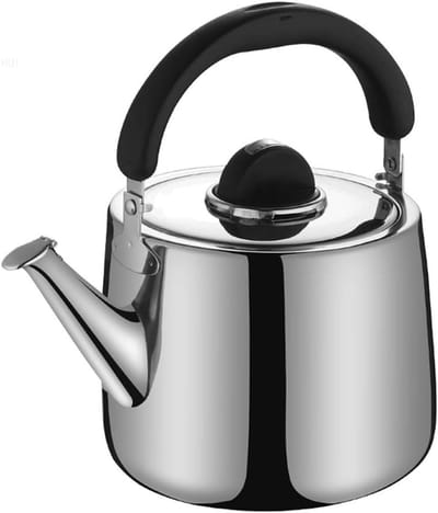 Waterkoker Fluitketel - Theepot Kookketel - Water Koken - Universeel Fornuis Geschikt - 3L - Zilver