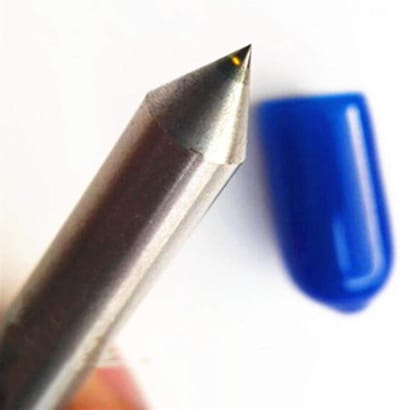 Graveerbits Diamantpunt - Snijgereedschap Frezen - Metaal Steen Graveren - Hittebestendige Coating - 3 mm 2 Stuks - Zilver