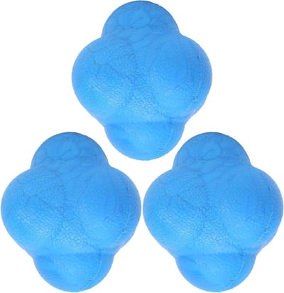 Reactiebal Set - Trainingsballen Behendigheid - Verbeter Reactiesnelheid - Onvoorspelbare Stuiter - 7 cm - Blauw