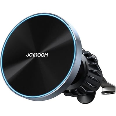 Magnetische Telefoonhouder Auto met draadloze oplader 15W – Ventilatierooster telefoonhouder – 360° draaibaar & glow-in-the-dark laadpositie – MagSafe-compatibel – Joyroom – Zwart