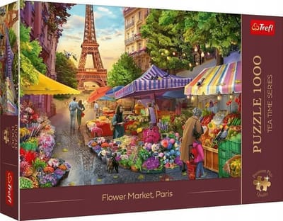 Trefl Photo Odyssey - Legpuzzel - 1000 Stukjes - 68x48 cm - Parijs Bloemenmarkt - Premium Plus Kwaliteit