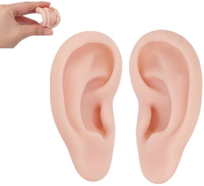 Dailygoods- Oordisplaymodel Realistische Textuur - Siliconen Oormodellen - Oefenmodel Piercen - Acupunctuurmodel - Oorbellenpresentatie - Uitstekend Vakmanschap - Piercingmodel