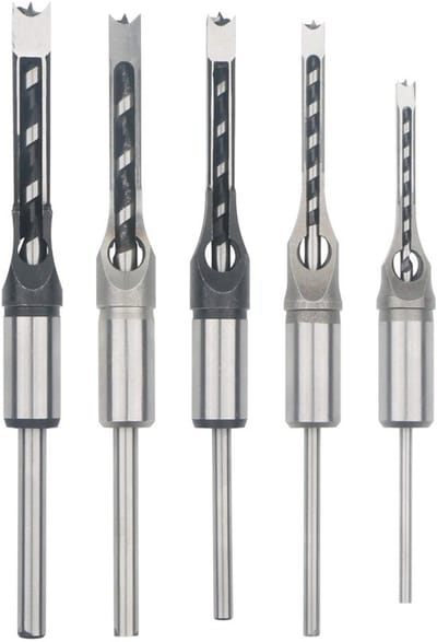 Dailygoody - Houtbewerking Vierkante Gat Boor Insteekbeitel Set - Set