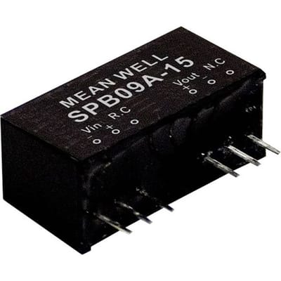 MEAN WELL SPB09A-12 DC/DC-convertermodule 750 mA 9 W Aantal uitgangen: 1 x Inhoud 1 stuk(s)