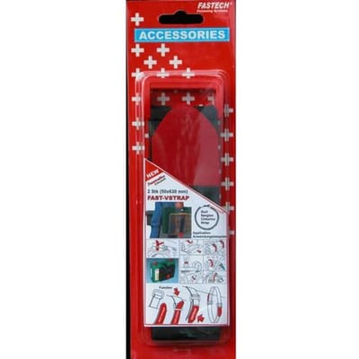 FASTECH® 906-330C Klittenband Met riem Haak- en lusdeel (l x b) 630 mm x 50 mm Zwart, Rood 2 stuk(s)