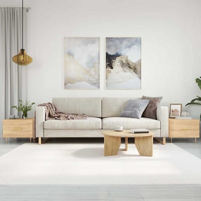 vidaXL - Salontafels - 2 - st - 50x50x40 - cm - bewerkt - hout - sonoma - eikenkleurig