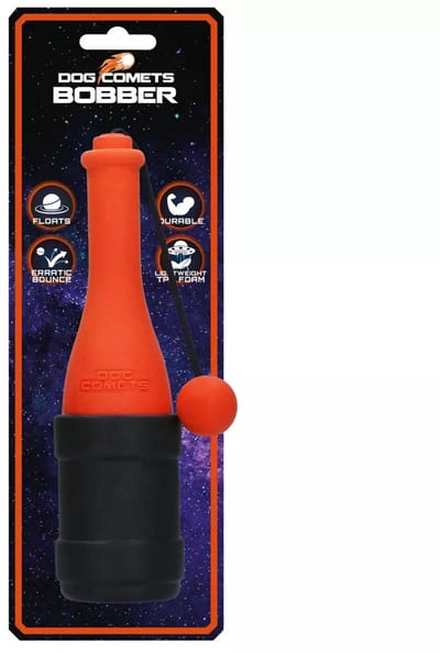 Dog Comets Bobber - 23 cm - Hondenspeelgoed - Hondenbal - Geschikt voor grote honden - Drijvend Apporteerspeelgoed - TPR foam - Oranje