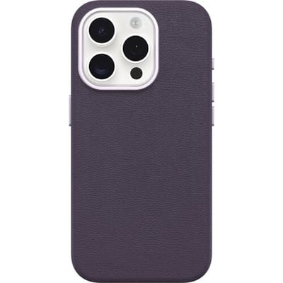 OtterBox Symmetry Cactus Leer Hoesje Geschikt voor Apple iPhone 15 Pro Max - Compatibel met MagSafe / Qi2 - Back Cover met Magneet - Paars