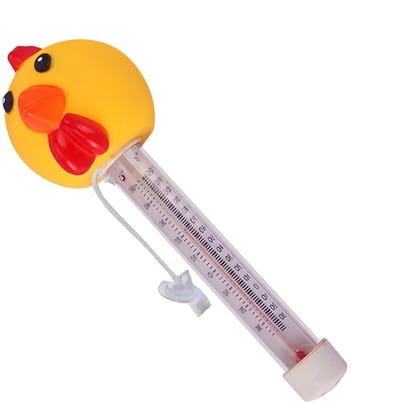 Drijvende Thermometer - Water Temperatuurmeter - Zwembad Onderhoud - Leuk Kuiken Design - 24 Centimeter - Geel