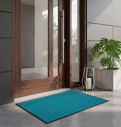 Floordirekt Vuilvangmat Use&Wash - Antislip Deurmat - Veelzijdig Inzetbaar - Turquoise - 120 x 300 cm - Onderhoudsvriendelijk, Slijtvast & Ideaal voor Hal, Entree en Woonruimte