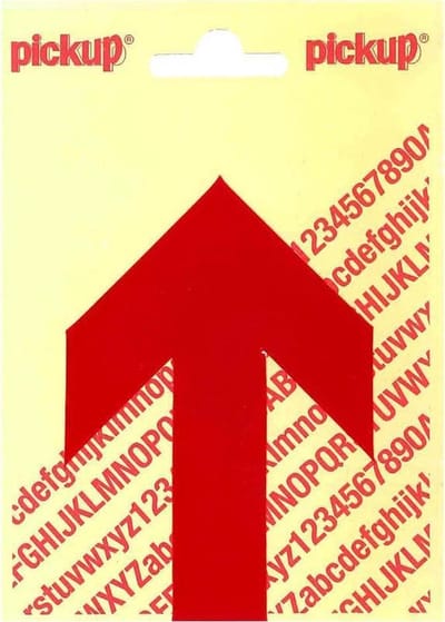Pijl 80x115 mm rood - 31222080PIJL