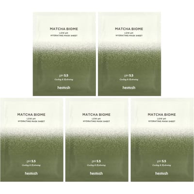 Matcha Biome, Mild Zuur Hydraterend Beauty Maskerblad, 5 Bladjes, 30 ml Per Stuk gray