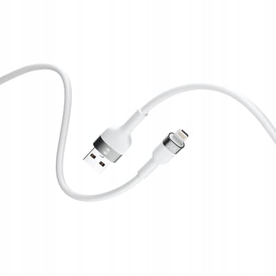 Forever Flexibele USB-Lightning Kabel 1m 2.4A Wit - Duurzaam en Betaalbaar