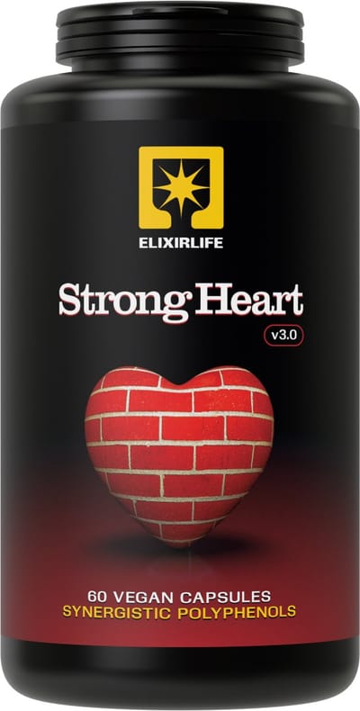 Strong Heart v3 - met Resveratrol, Pterostilbeen, Quercetine, Apigenine, OPC, Bioperine® en Niacinamide